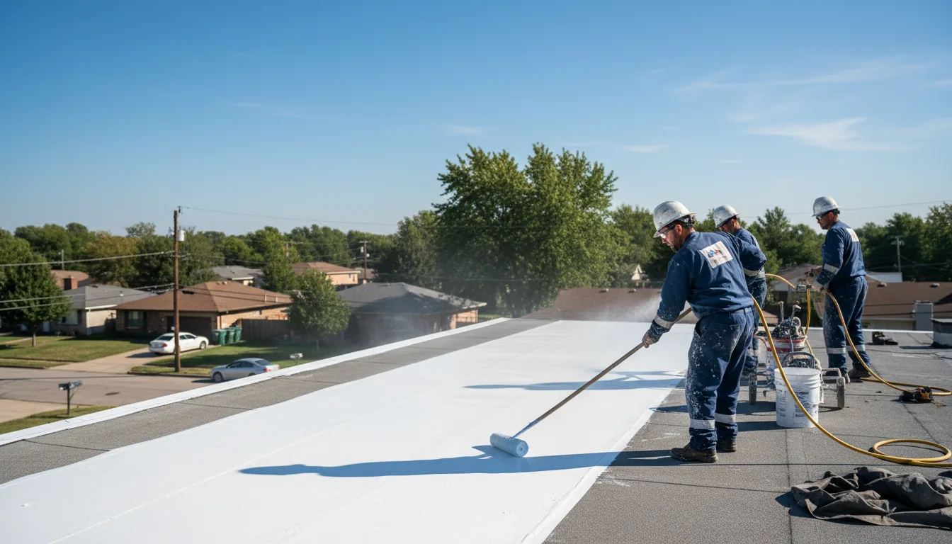 Commercial roof coating in Wenona, IL near me